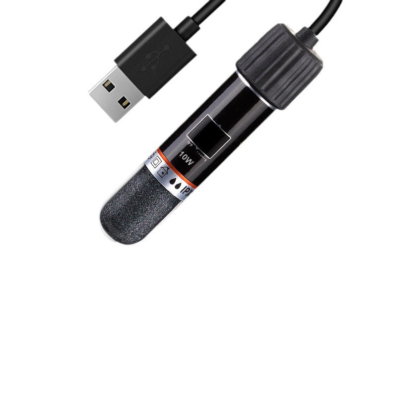 Mini varilla de calentamiento pequeño tanque de peces automático de temperatura constante ahorro de energía termostato USB miniatura peces tropicales de cristal de cuarzo image 7