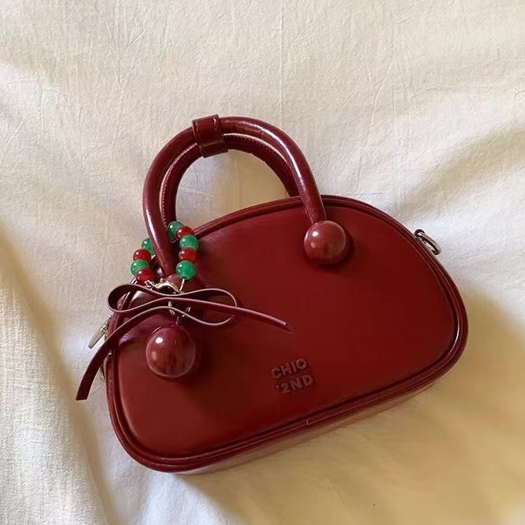 Nanfeng Chlo2nd Sweet Date Genuine Leather Pillow Bag - Exquisite Small Handbag, Wedding Bag, Shoulder & Crossbody Bag For Women - Thumbnail 2