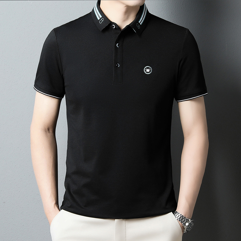 Polo uomo in cotone maniche corte business casual elegante_voghion.com