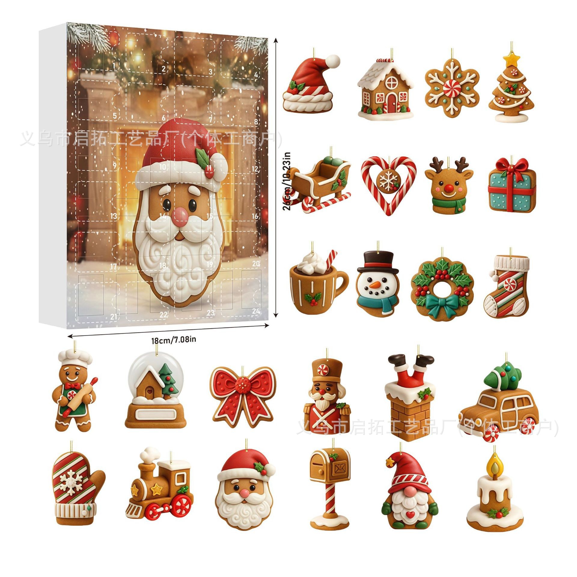 Calendario de Adviento Navideño de Cajas Sorpresa de Acrílico, Interactivo, para Navidad y Fiestas