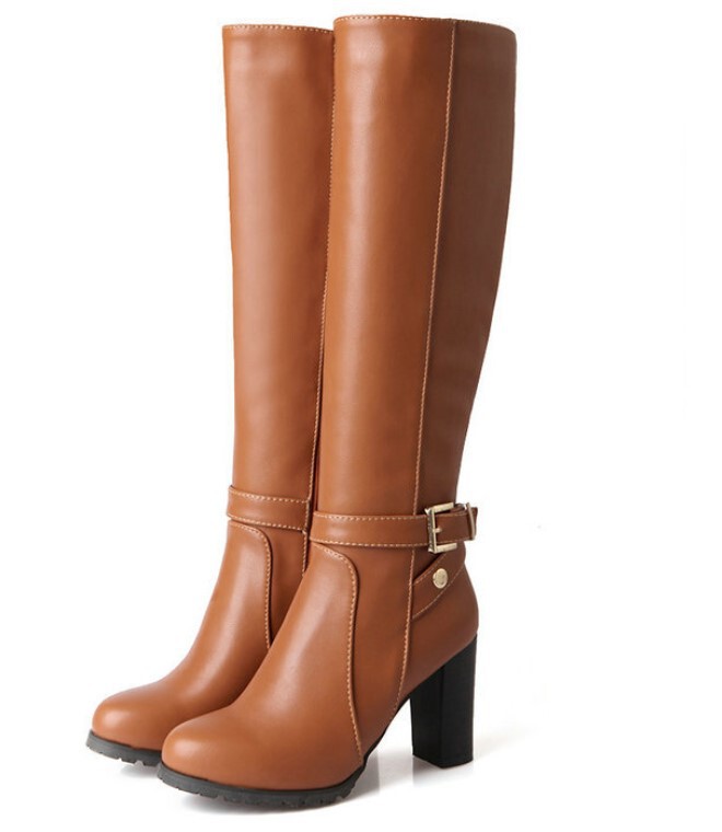Factory Cross-Border Foreign Trade High Boots, Knight Boots, Chunky Heel Knee-High Boots, Large Size 40-43 Women's Boots Factory Cross-Border Foreign Trade High Boots, Knight Boots, Chunky Heel Knee-High Boots, Large Size 40-43 Women's Boots