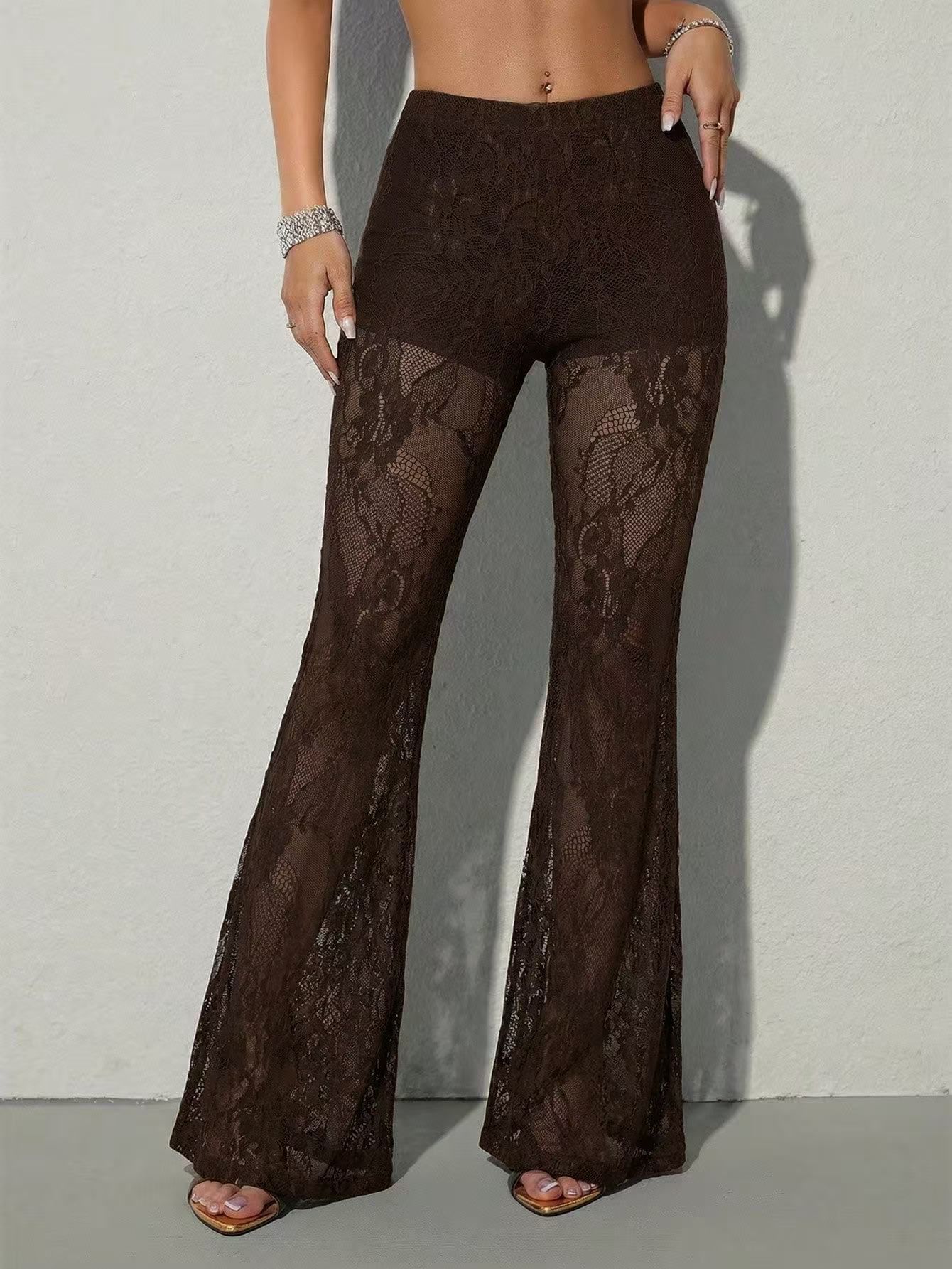 Europa y los Estados Unidos transfronterizos Amazon 2026 nuevos pantalones de encaje para mujeres Europa y los Estados Unidos caliente estilo sexy pantalones de microescalado image 5