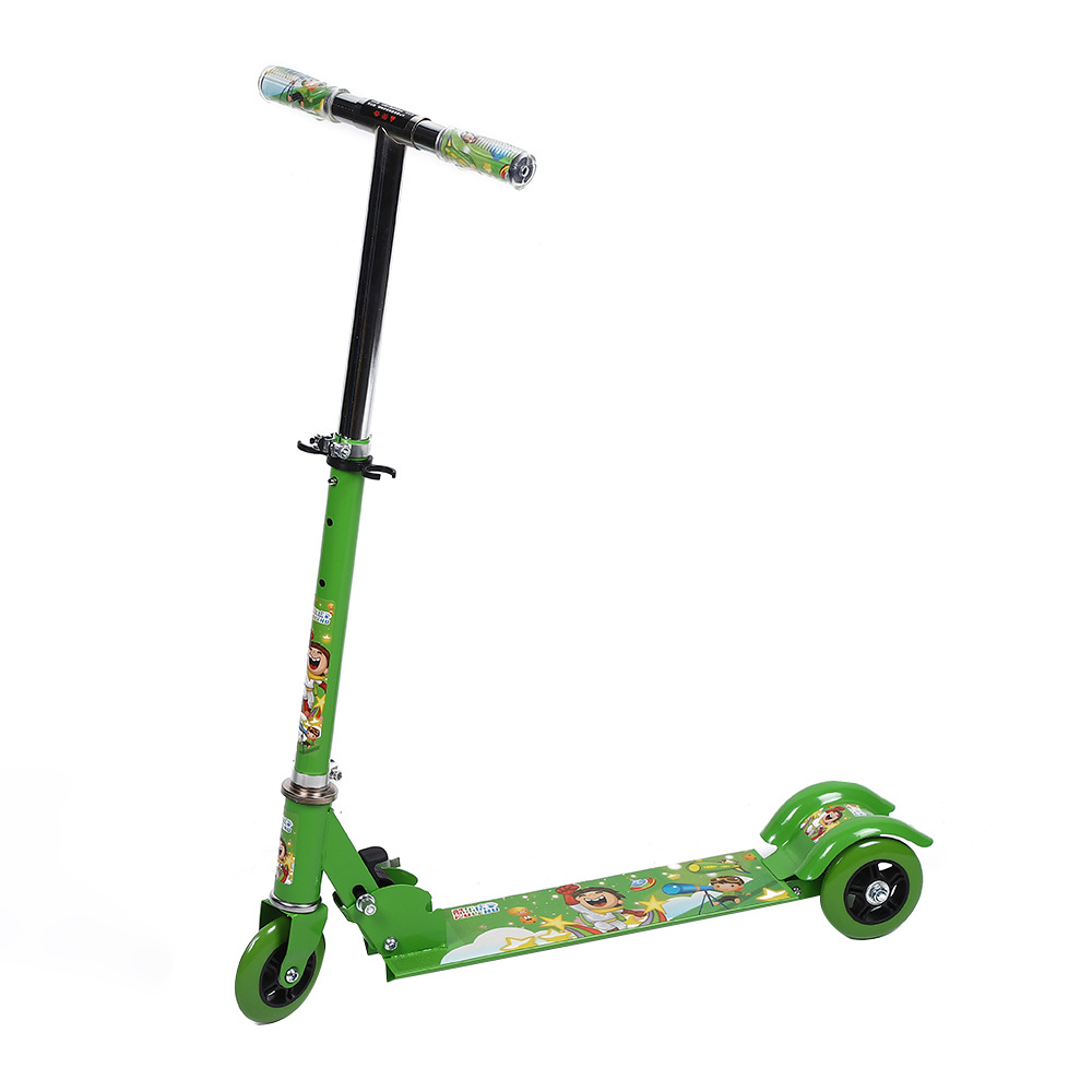 Cross-border Scooter Children's Two-wheel Scooter Scooter Flash Wheel Scooter Folding Liftable Slipper