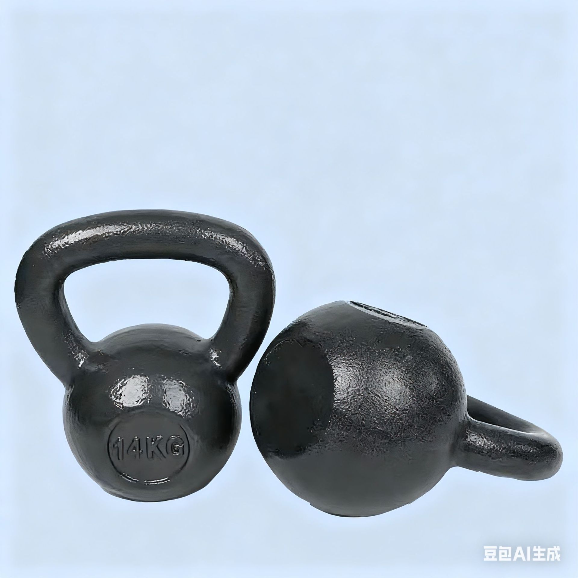 Gym Exercise Plastic Squat Hip Lift Men and Women Fitness Home Black Gray Solid Cast Iron Painted Kettlebell