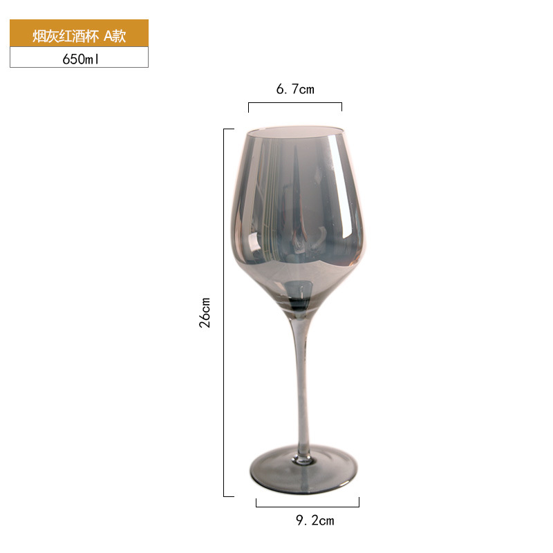 Colorido de iones chapado regalo cristal copa de vino copa de champán colorido copa de vino Copa pequeña Hada copa de vino