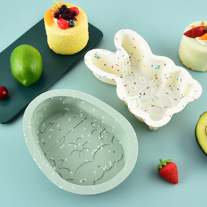 Easter egg rabbit baking cake mold new home diy baking tools silicone cake mold