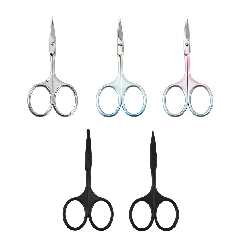 Household stainless steel eyebrow trimming scissors