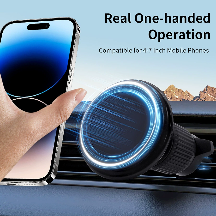 Магнитный автомобильный держатель телефона заводской оптовой Кронштейн подходит для мобильного телефона на выходе воздуха автомобиля из алюминиевого сплава Tesla
