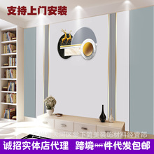 跨境代发3D客厅电视背景壁纸壁画沙发卧室几何图墙纸线条背景墙画