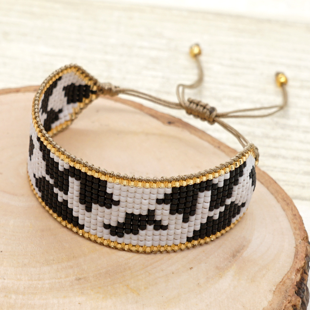 Moda Leopardo Vidrio Con Cuentas Pulsera display picture 3