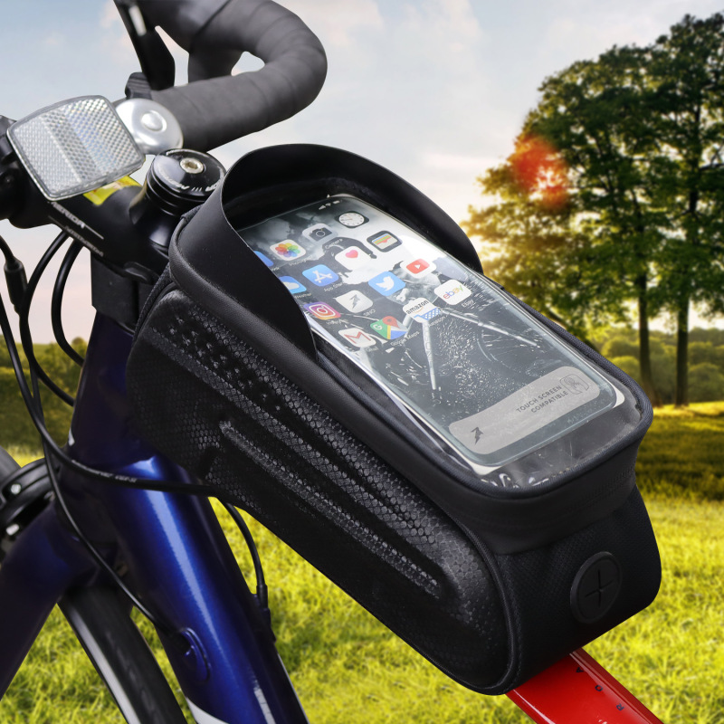 自転車バッグフロントビームバッグ大容量収納マウンテンバイクタッチスクリーンアッパーチューブ携帯電話防水サドルバッグ加工とカスタマイズ|undefined