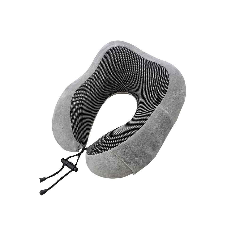 Cuscino a forma di U in memory foam a lento ritorno elastico, portatile, ideale per viaggi, ufficio e brevi riposi._voghion.com