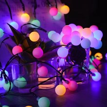 新年圣诞小白球气泡球星星水滴串灯庭院户外防水浪漫装饰太阳能灯