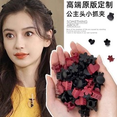 つや消し王女の頭はミニの小さいサイズをつかんで額の小さいクリップの側の前髪をつかんでカードのクリップの頭飾りを割ります。