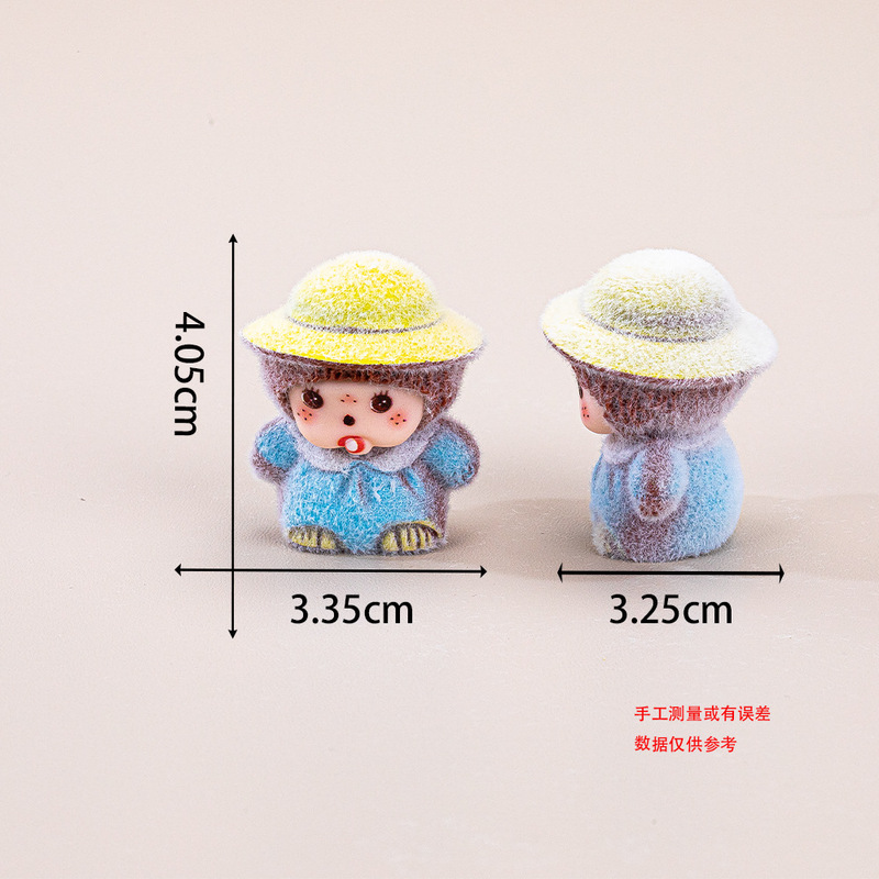 植绒萌琦琦 diy饰品配件潮玩盲盒盲袋树脂公仔直播对对碰车载摆件|undefined