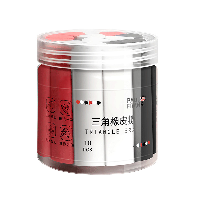 Paul Frank / Bigmouth Triangle Rubber Eraser para estudiantes de primaria limpio sin marcas