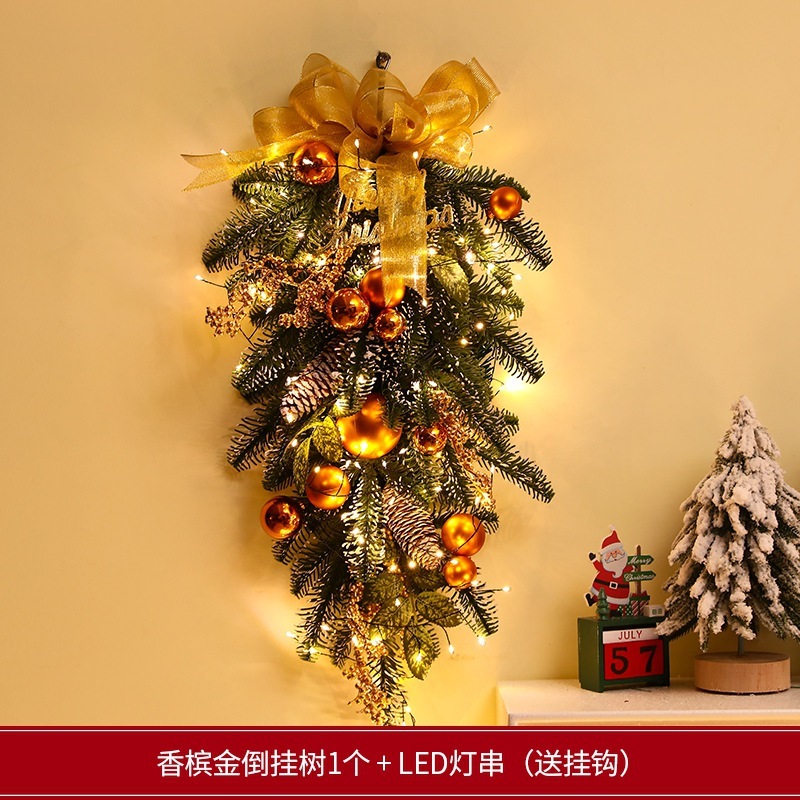 跨境亚马逊圣诞节装饰品花环藤条门挂饰场景布置圣诞树挂件吊饰|undefined