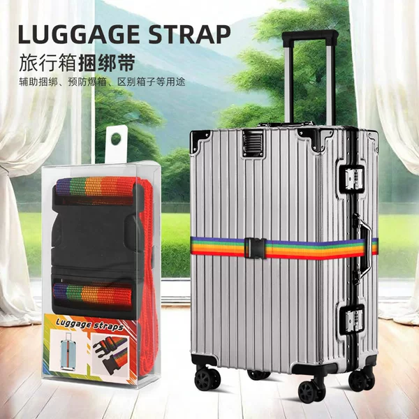 Suitcase Packing Strap, Luggage Explosion-Proof Fastening Strap, Suitcase Safety Strap, New Strap with Hanging Hole, Supermarket Version Packaging
