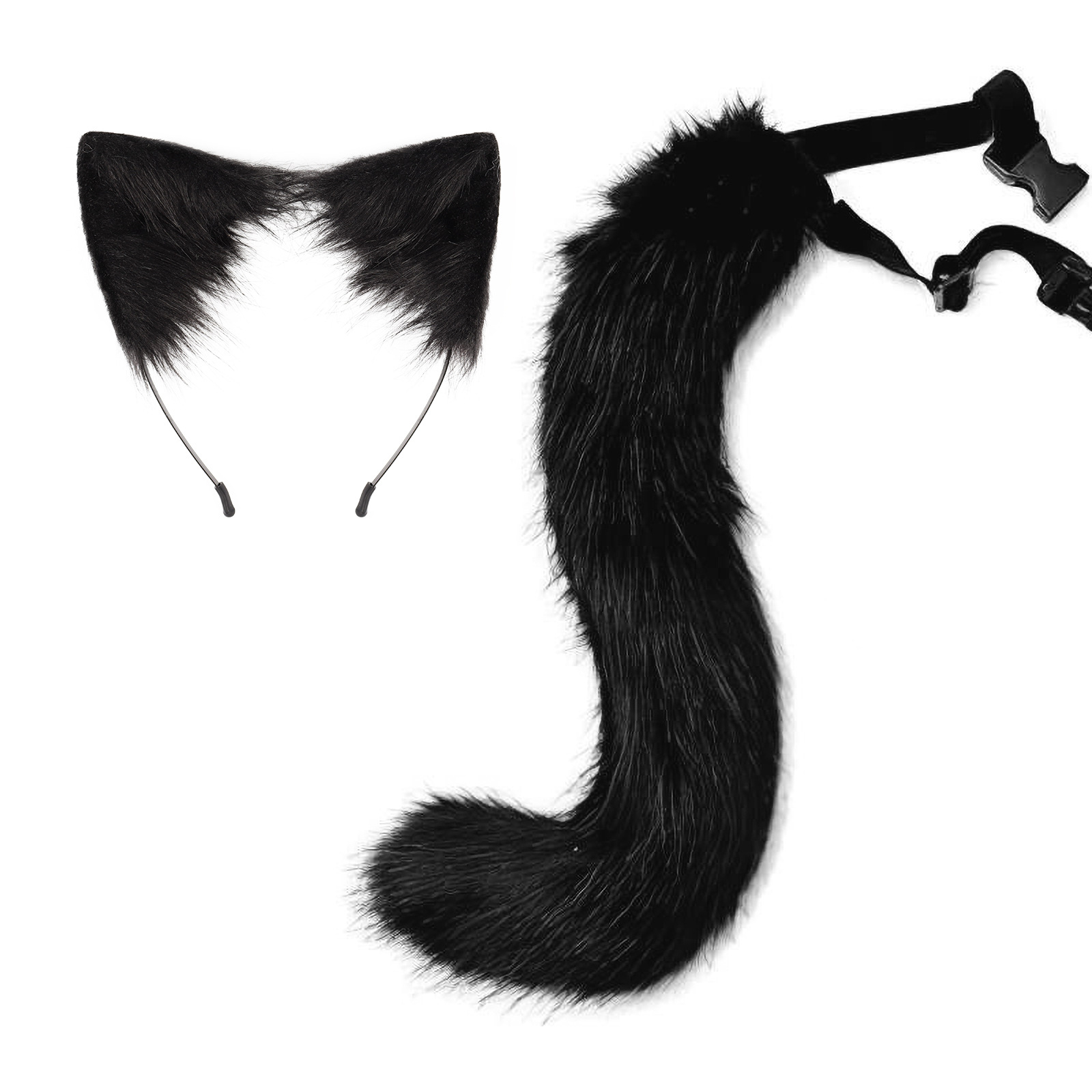 Nueva FIESTA DE Halloween simulación Fox tail diadema ajustable felpa orejas Cosplay vestir diadema