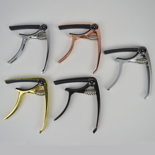 Zinc alloy metal capo folk guitar capo surface electroplating treatment with string nail capo clip