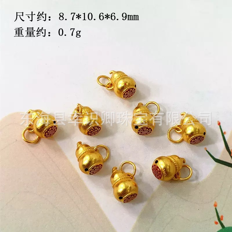 DIY Accessories S925 Silver Gold-Plated Small Drop Necklace Pendant Bracelet Charm Bead Spacer Loose Beads Jewelry Materials
