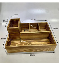 粉笔盒收纳盒讲台学校教室讲桌杂物收纳整理盒木质桌面收纳盒木