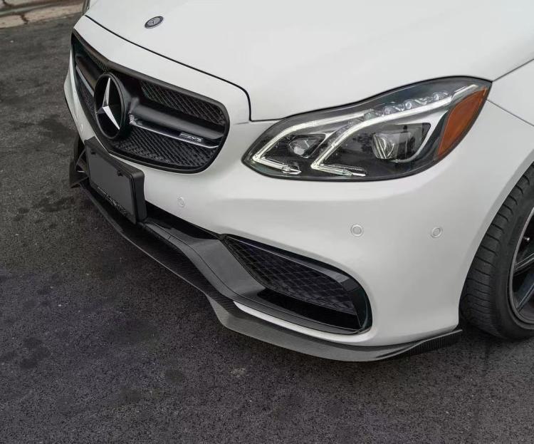 Suitable for Mercedes-Benz E-Class W212 Modification to E63 Front and Rear Bumpers, Carbon Fiber Front Lip, Side Skirts, Rear Lip, Rear Wing, and Hood