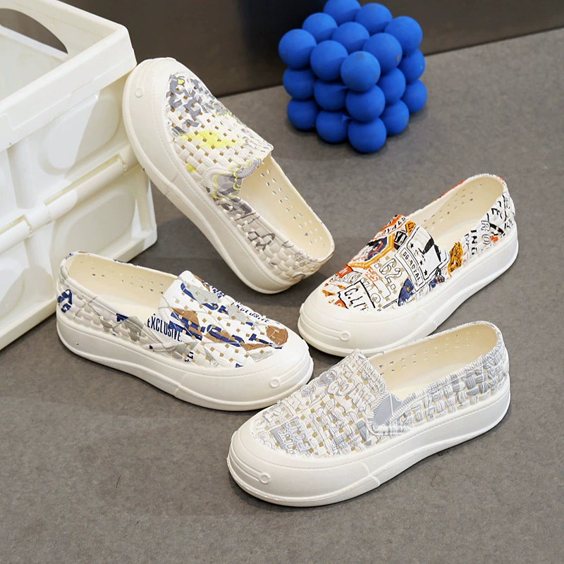 Пещерная обувь женская летняя сандалия мягкая подошва сетка повседневная дышащая водонепроницаемая пляжная обувь на стенде оптовая трансграничная обувь для внешней торговли