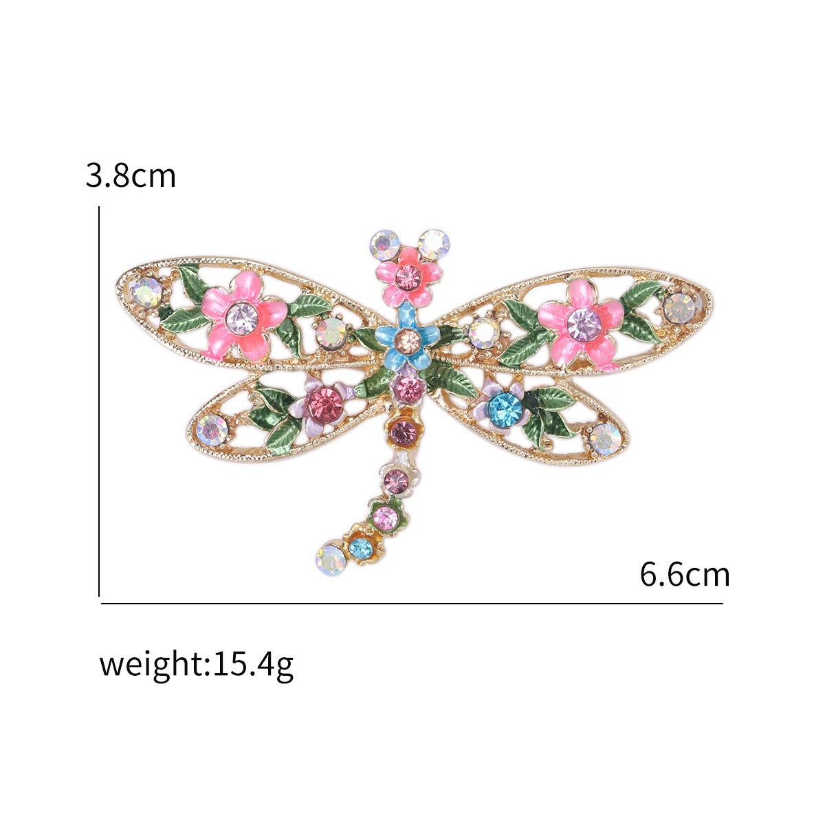 New Multi-Color Retro Multi-Color Oil Dripping Enamel Colorful Dragonfly Brooch for Men and Women, Insect Pin Corsage Jewelry