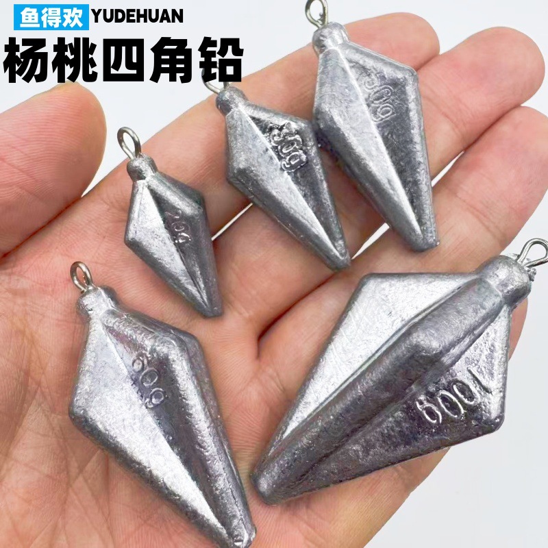 Diamond-shaped four-corner lead sinker, starfruit lead sinker, anti-drift lead sinker, anti-snag lead sinker, fishing supplies, four-corner starfruit lead sinker