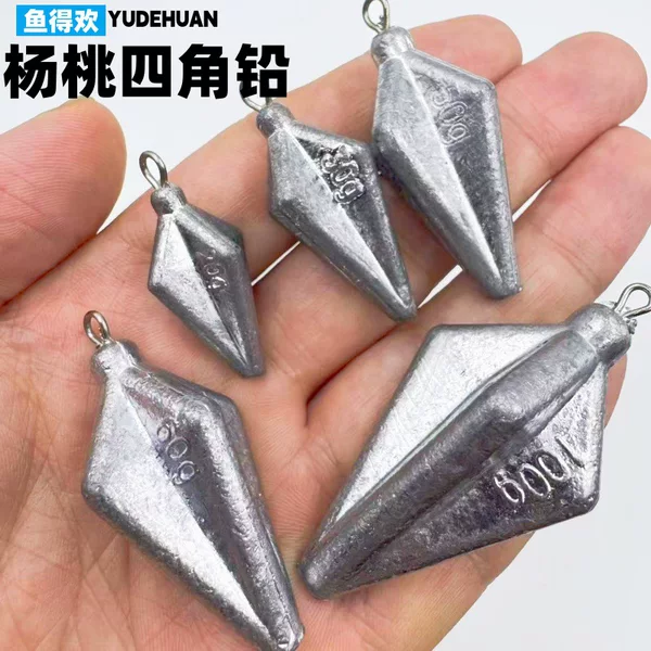 Diamond-shaped four-corner lead sinker, starfruit lead sinker, anti-drift lead sinker, anti-snag lead sinker, fishing supplies, four-corner starfruit lead sinker