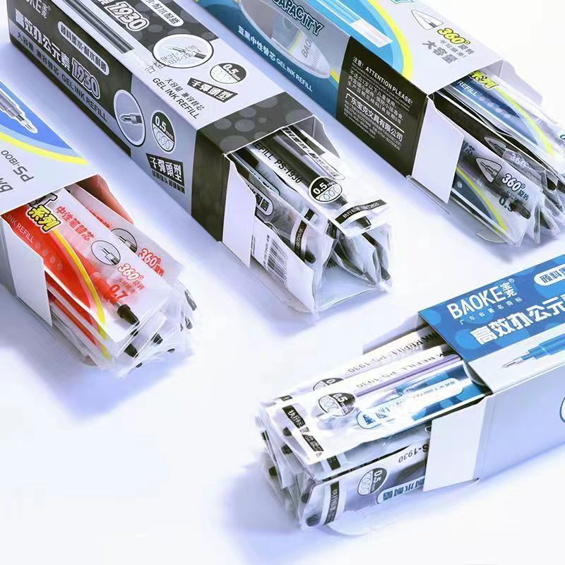 Baoke 0.5/0.7/1.0mm gel pen 1.0 signature pen large capacity thick water pen refill refill gel pen
