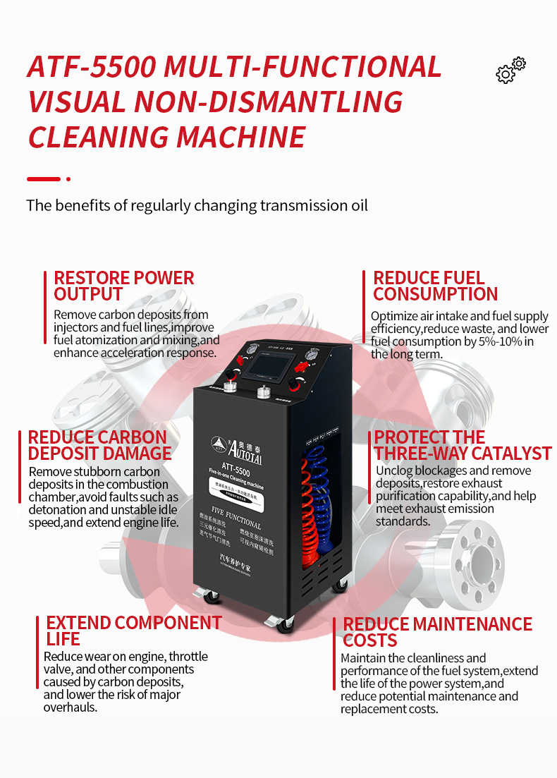 Car Engine Fuel System Cleaning Machine Combustion Chamber Foam Throttle Valve Three-Way Catalytic Converter Cleaning Equipment Without Disassembly