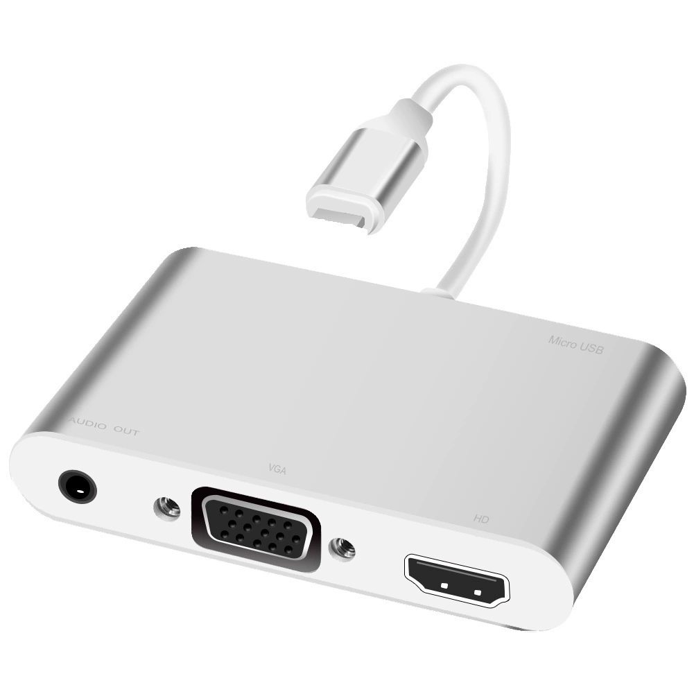 Подходит для Apple смартфона адаптер Type-C на HDMI+VGA, зеркирование экрана, конвертер X6L-2 P32