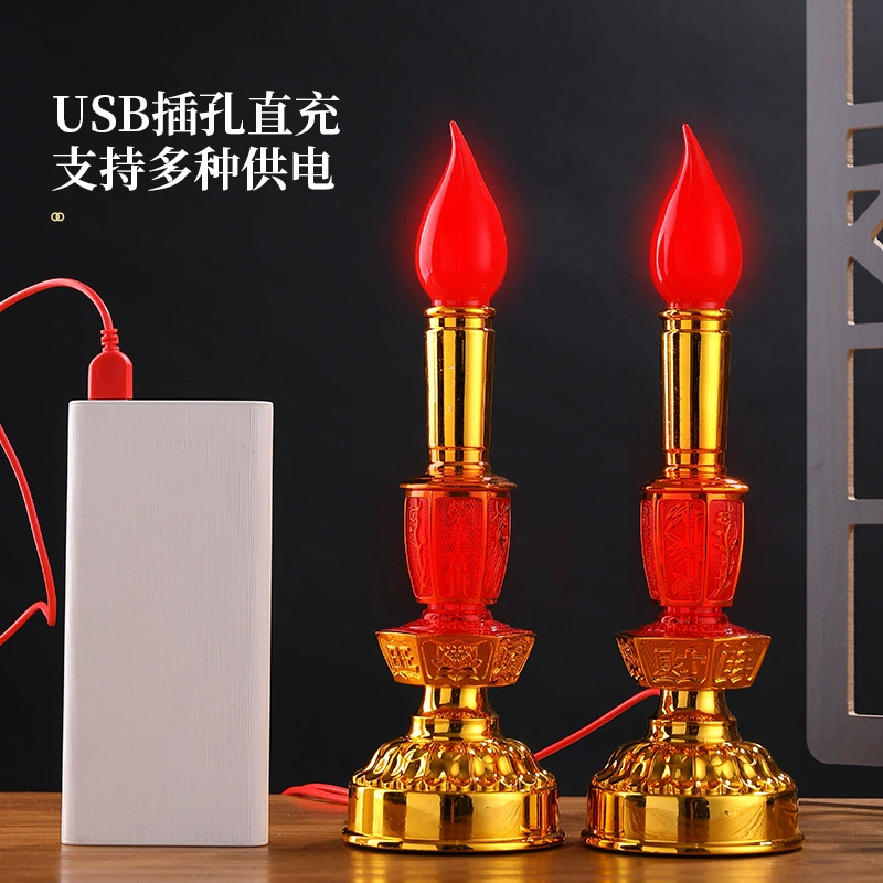 Электронная свеча вечного света, rechargeable настольная лампа для Будды, перед бассейном, подсвечник для лампы, домашняя лампа Будда