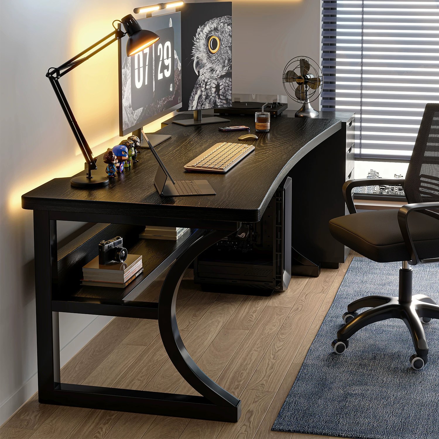 Mesa de computadora de madera maciza dormitorio mesa de estudio en el hogar simple escritorio de alquiler de escritorio de escritorio de oficina de doble mesa de juego electrónico mesa de trabajo