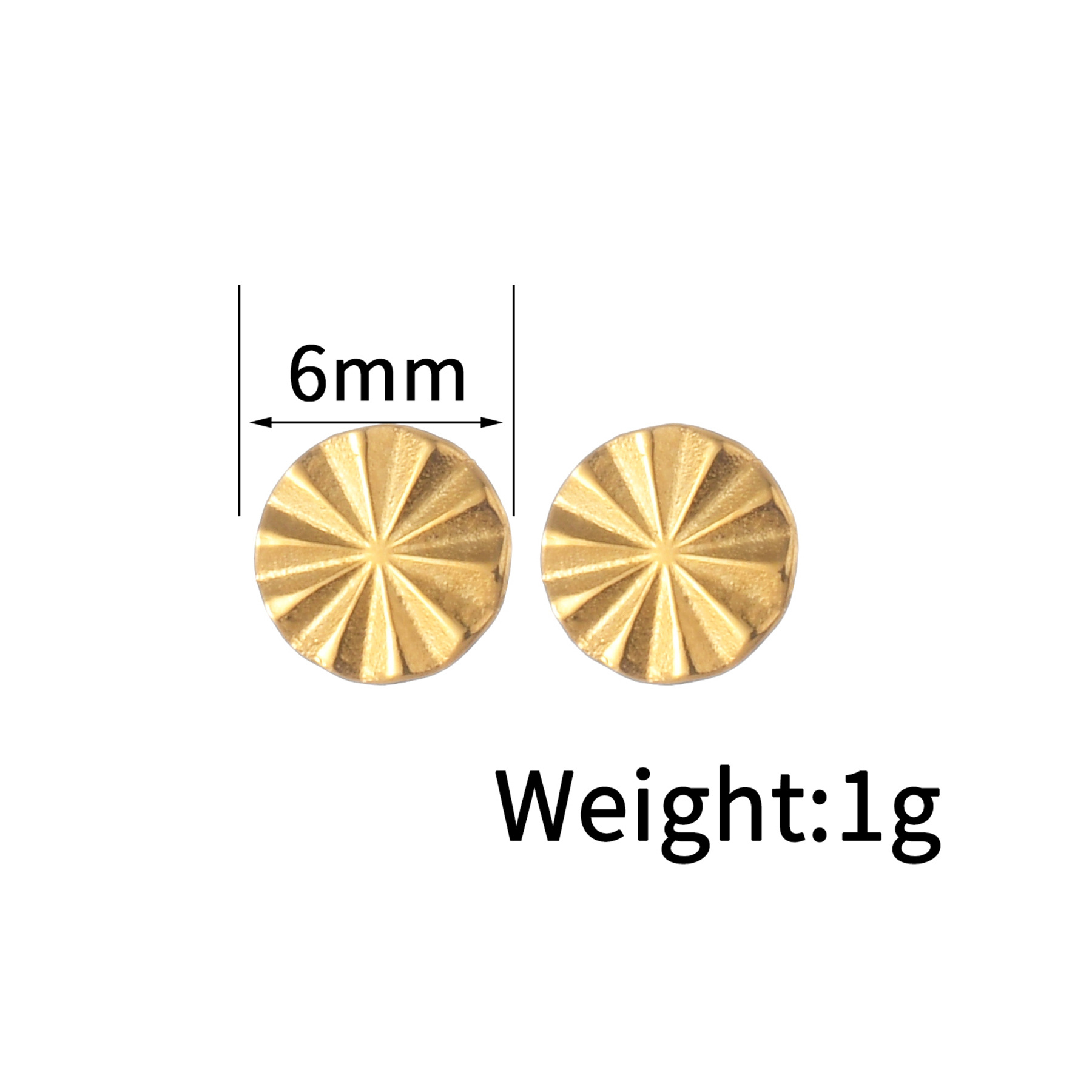 1 Pair Quantity Casual, Daily Occasion PVD Coated Real Gold Plated Animal Moon Flower 304 Stainless Steel Simple Style Waterproof Non Tarnish Ear Studs