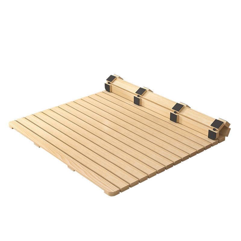 Estante de cama de pino plegable, marco de cama de madera maciza, marco de cama, marco de fila de tatami, colchón transpirable a prueba de humedad, artefacto de piso