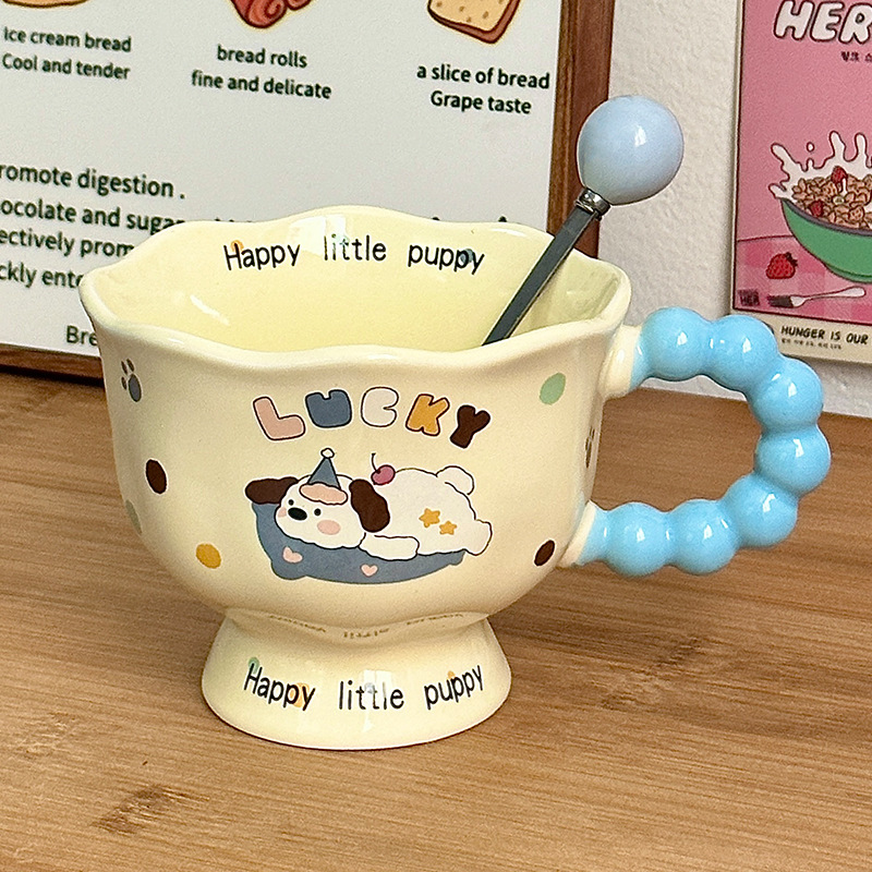 Taza de cerámica Taza de alto valor Regalo de cumpleaños femenino Taza de regalo de mano Taza de agua para parejas caseras Taza de café para maestros