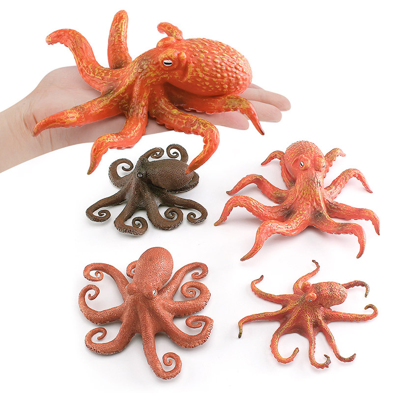 Amazonas simulación modelo animal marino pulpo sentado casa de piedra submarino biológico juguete decoración Escritorio