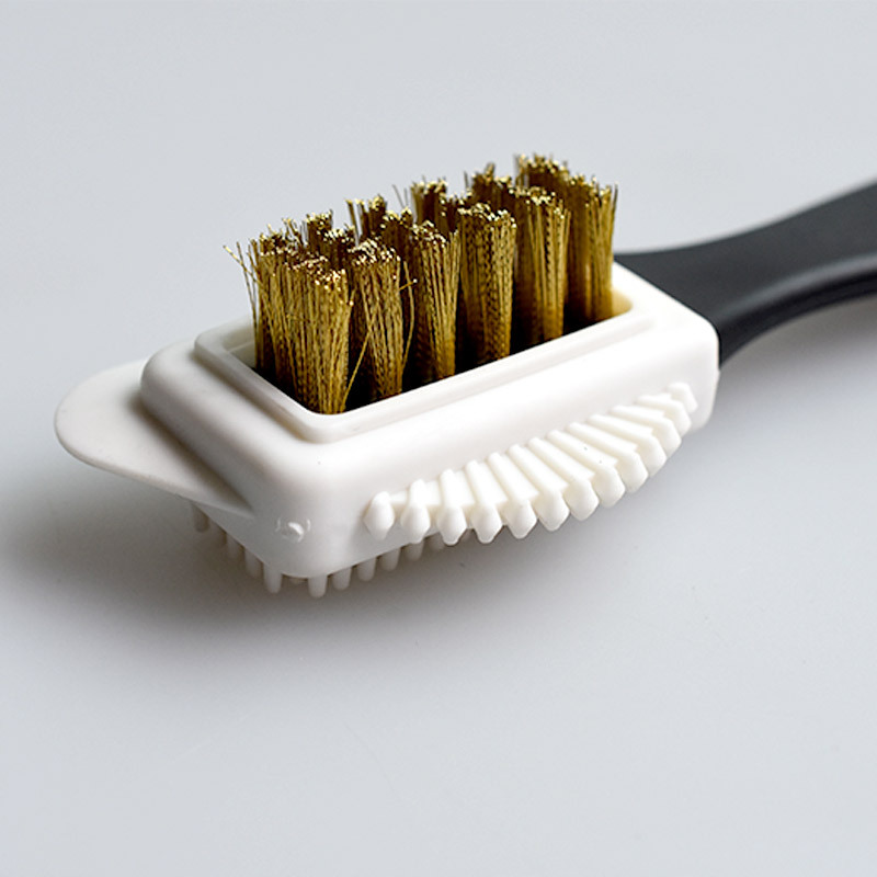 Precio de fábrica kangbida S-tipo de gamuza cepillo de limpieza de doble cara cepillo de zapatos limpieza descontaminación cepillo de gamuza cuidado profesional cepillo de zapatos