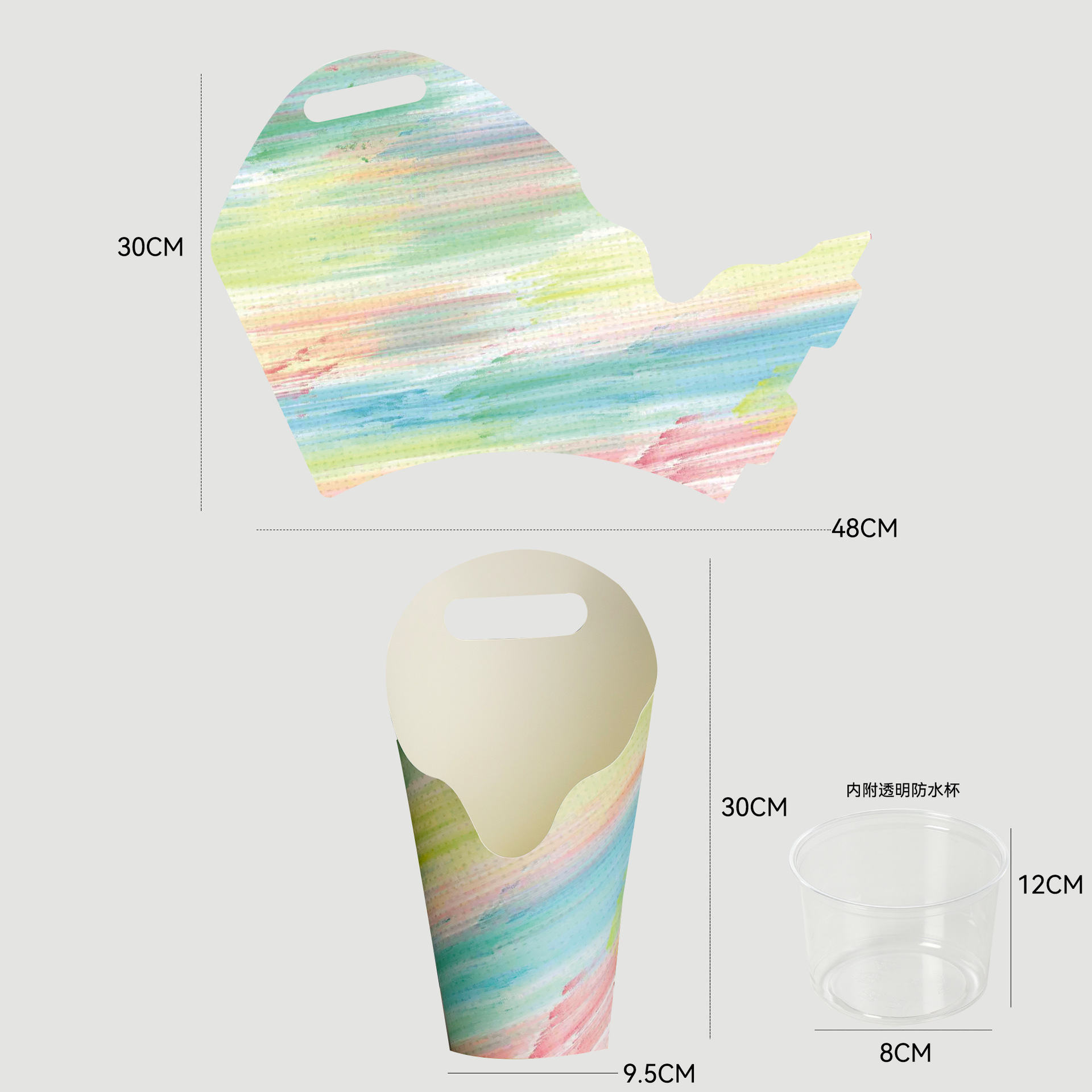 Nuevos productos de siete colores de cordier redondo creativo caja de embalaje floral caja de embalaje floral hecha a mano diy florista caja de embalaje floral