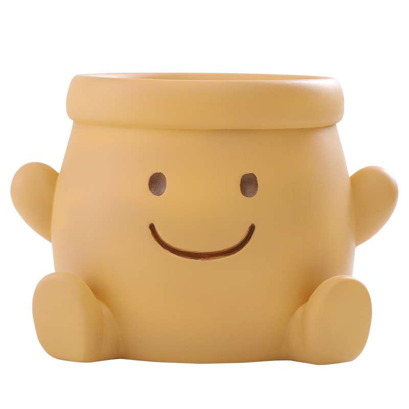 Bộ chậu cây mọng nước thú cưng hoạt hình resin, chậu mini trang trí ban công và sân vườn (RG-192)