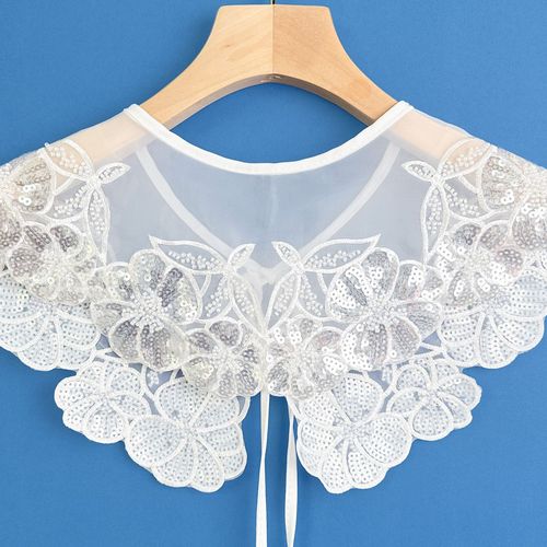 Factory direct sales new ruffled shirt fake collar women's clothing DIY decorative collar flower cross-border e-commerce exclusive for the second batch