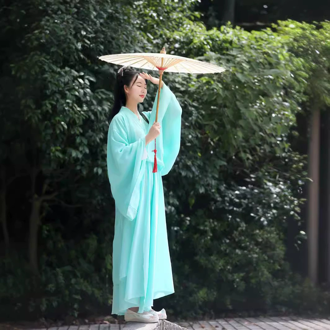 Новый летний и осенний мужской и женский одинаковый стиль династии Вэй и Цзинь, древний костюм с перекрестным воротником, рубашка с большими рукавами, ретро, настоящая элегантная династия Хань