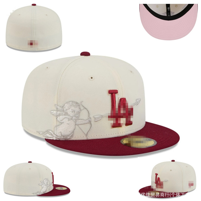 Dodgers Dodgers sombrero de béisbol letras bordadas sombrero tamaño sombrero sombrero estilo sombrero Fitted gorro D - 1