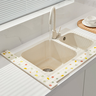 Kitchen sink table surface pad water absorption pool sink sink edge narrow splash-proof toilet water barrier X20