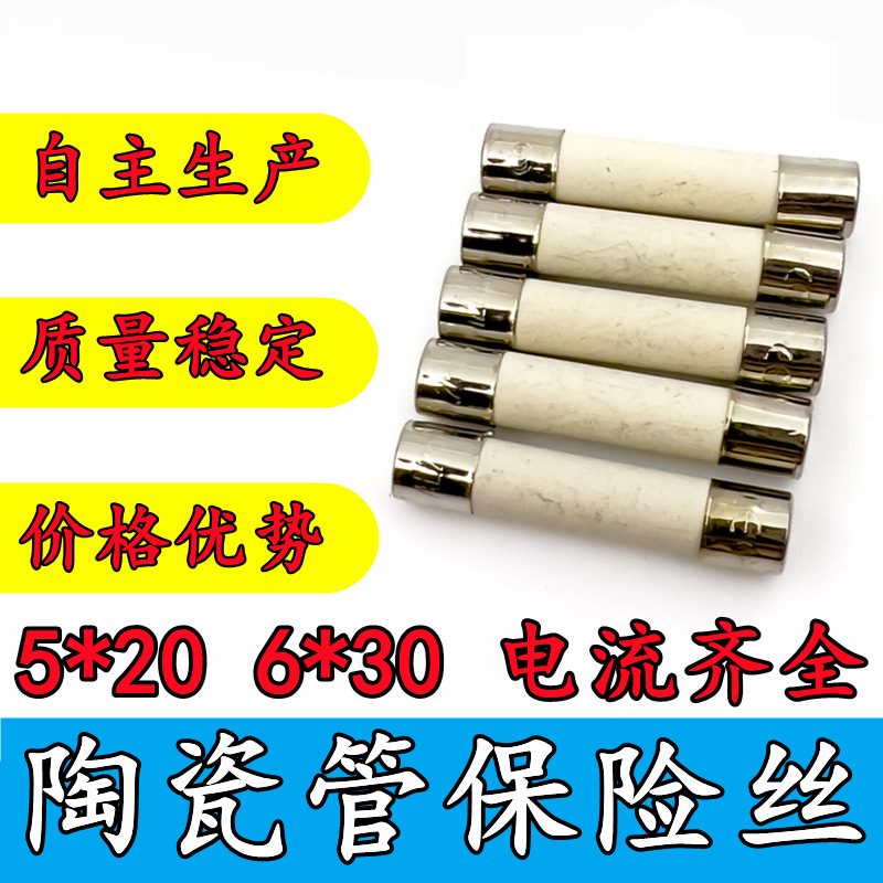 5*20 6*30 250V F1A 2A 3A 4A 5A 7A 8A 10A 20A  陶瓷管保险丝