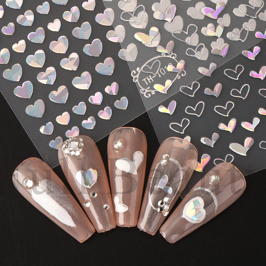 Streetwear Star Heart Shape Stickers Nail Patches 1 Set display picture 1