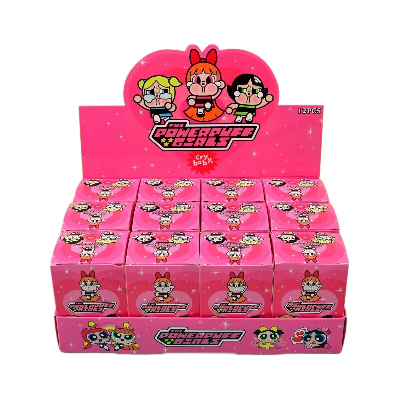クロスボーダー 12 ボックスパワーパフガールズブラインドボックス人形デスクトップ装飾品子供の誕生日小さなギフトおもちゃトレンディなブラインドボックス|undefined